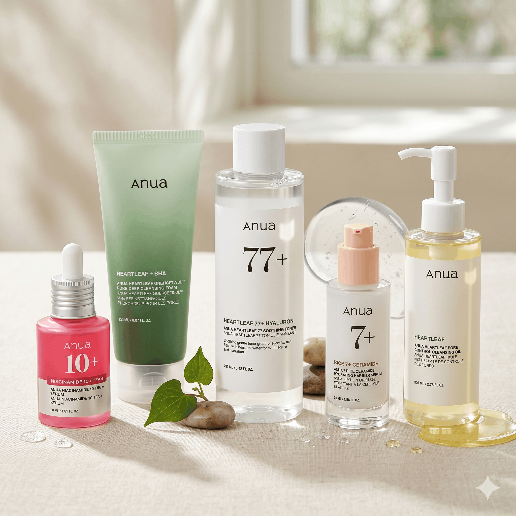 Anua Ultimate Korean Glass Skin Ritual - Complete 10-Step Glow Bundle