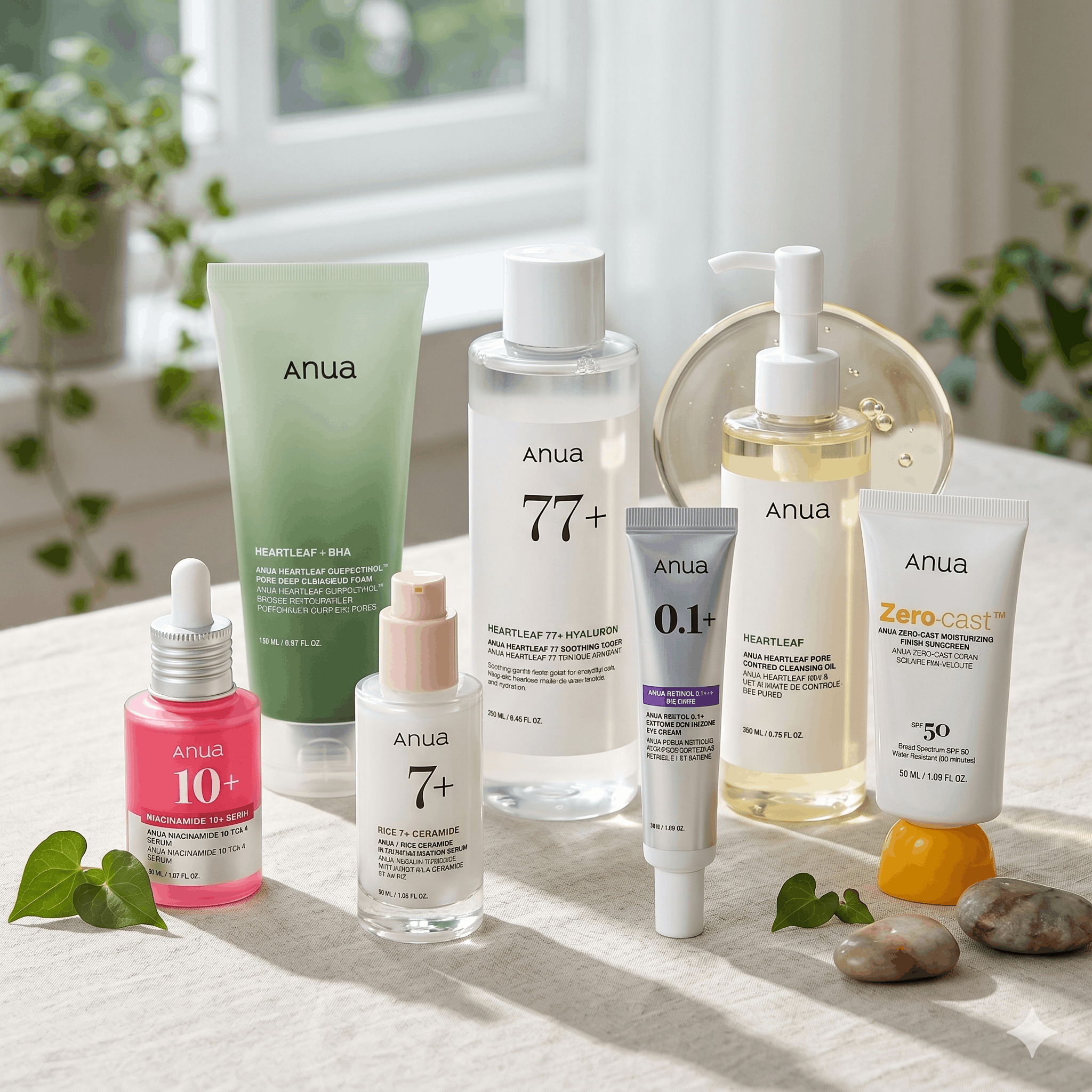 Anua Ultimate Korean Glass Skin Ritual - Complete 10-Step Glow Bundle